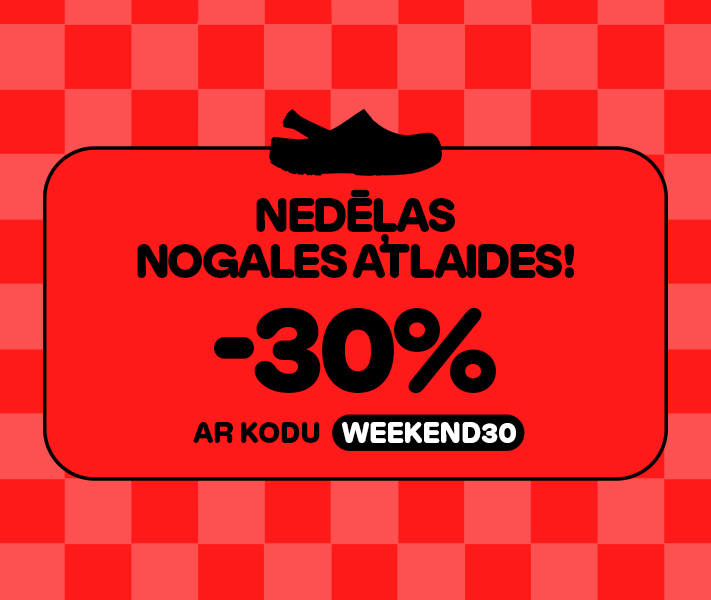 –30% atlasītām precēm ar kodu: WEEKEND30 | Crocs.lv